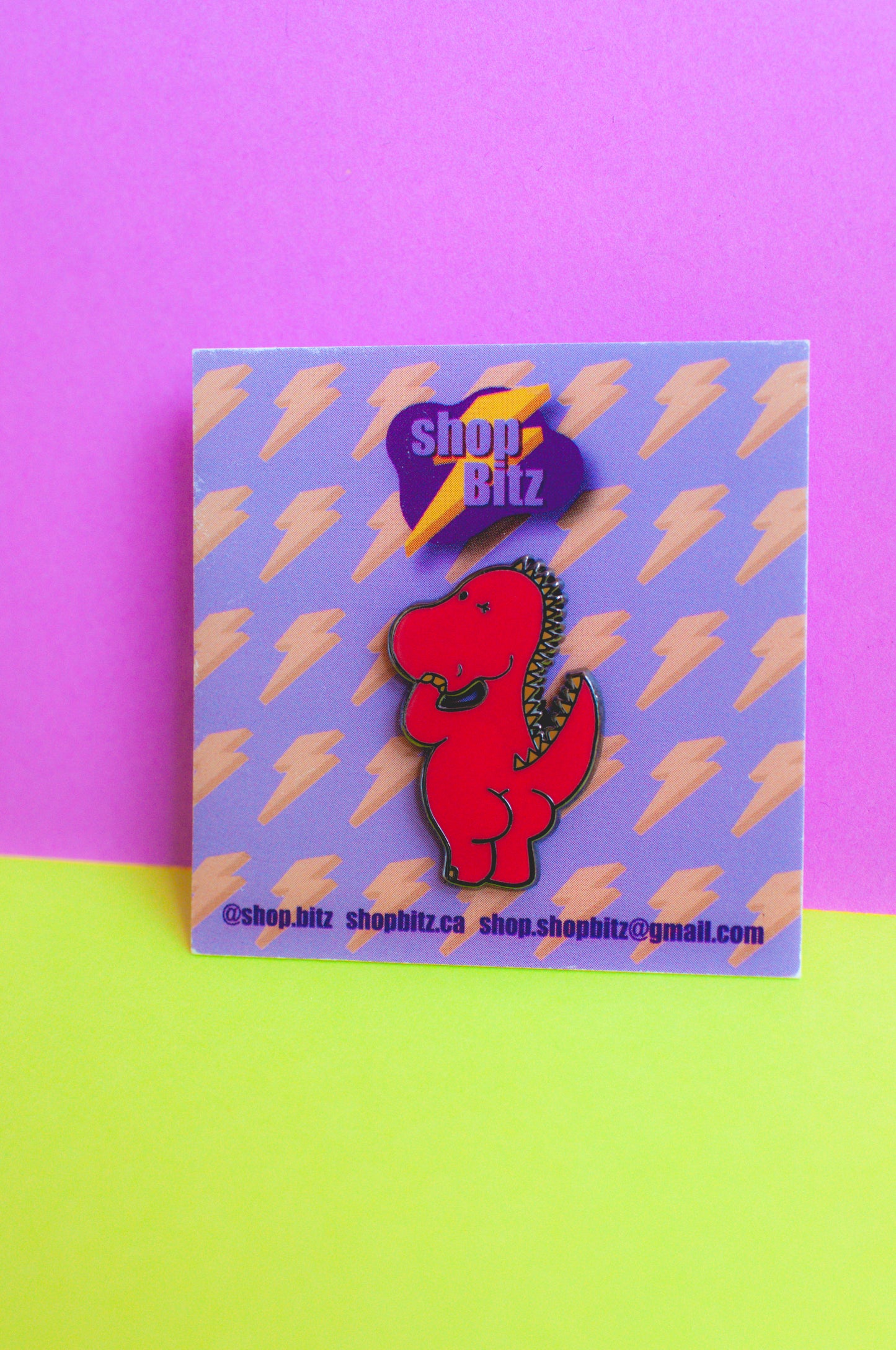 Dino Butt Enamel Pin