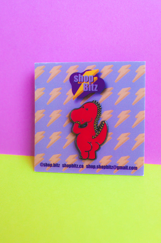 Dino Butt Enamel Pin