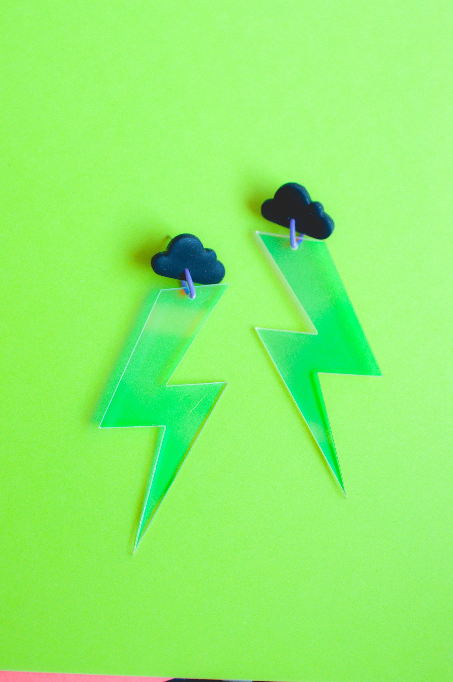 Holographic Lightning Bolts Storm Clouds