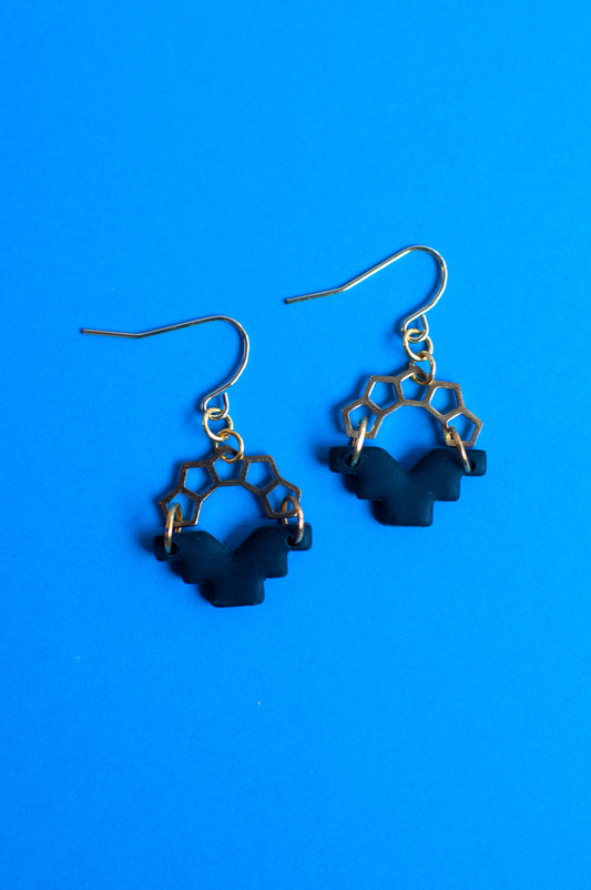 Black Honeycomb Dangles