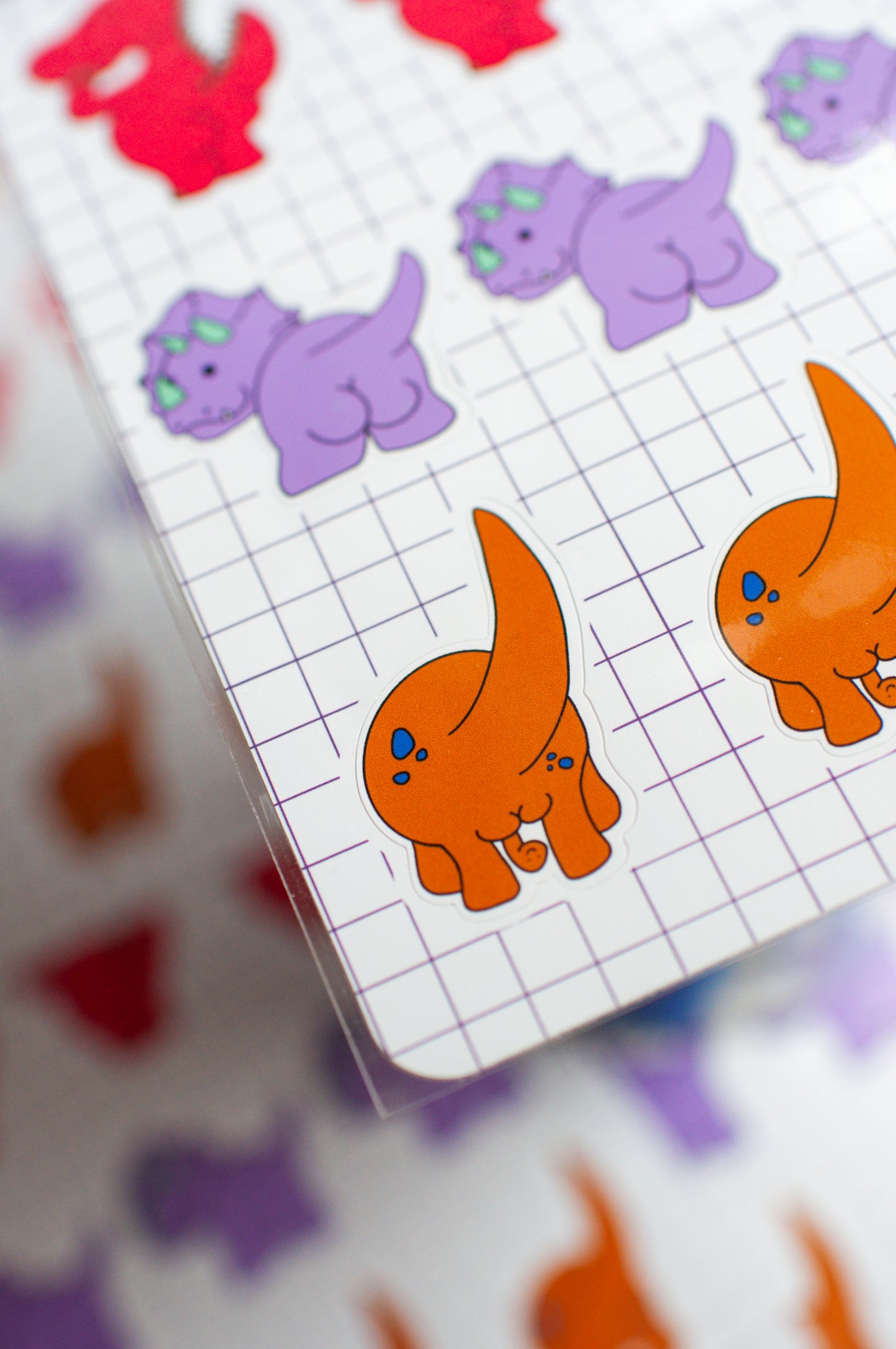 Dino Butt Sticker Sheet
