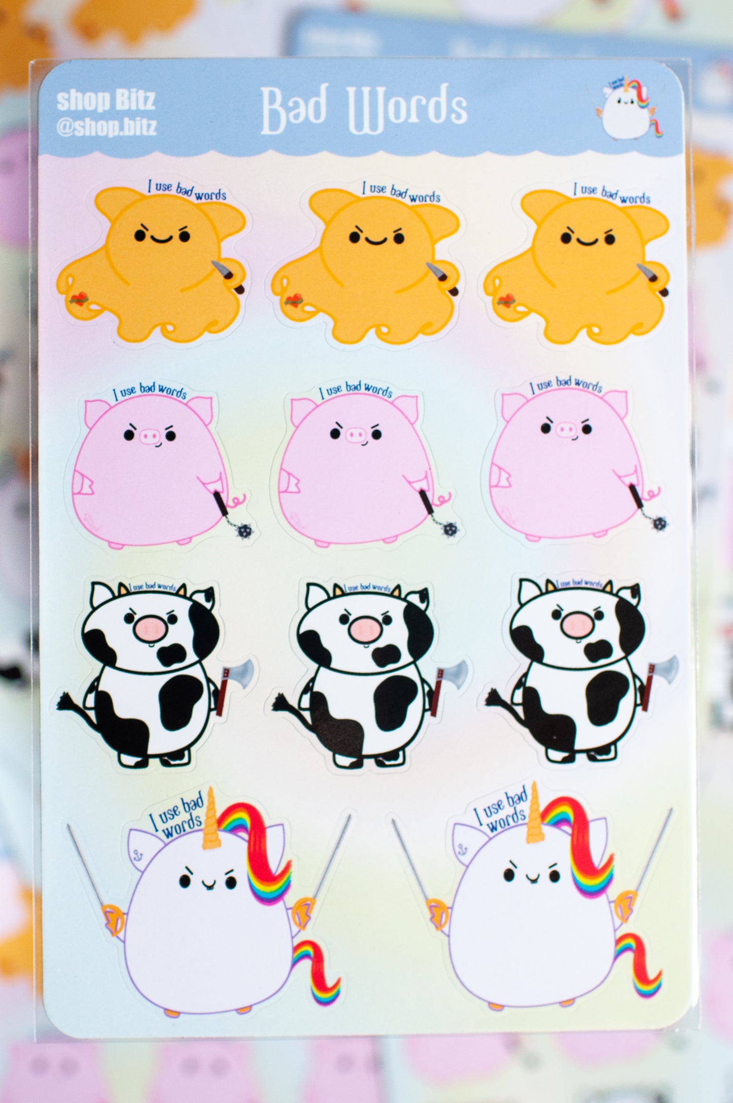 Bad Words Sticker Sheet