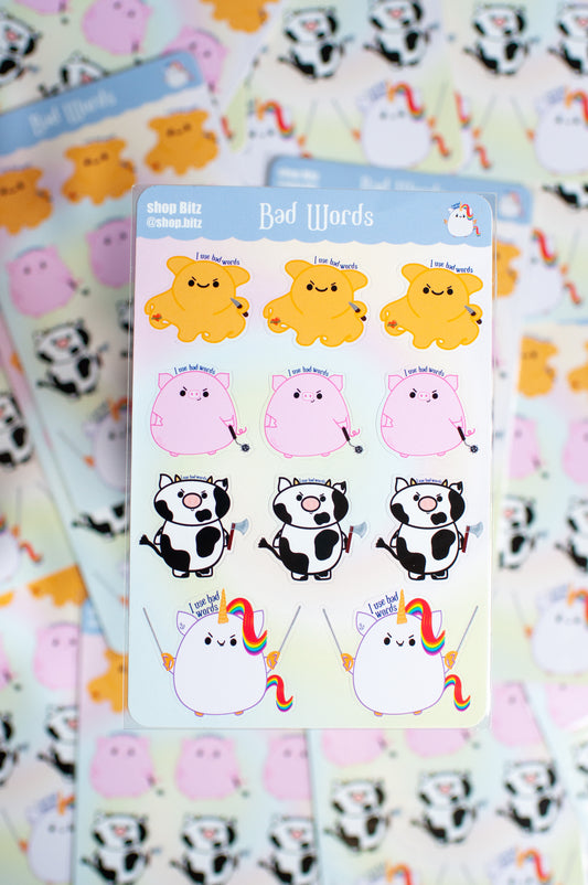 Bad Words Sticker Sheet