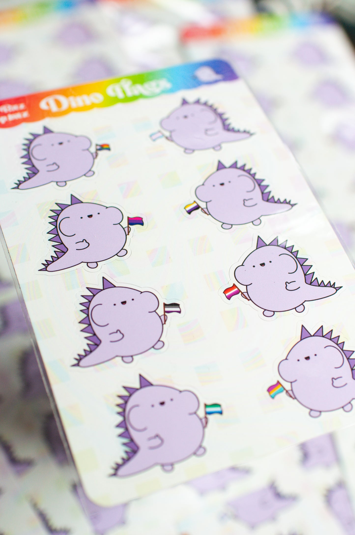 Dino Flags Sticker Sheet
