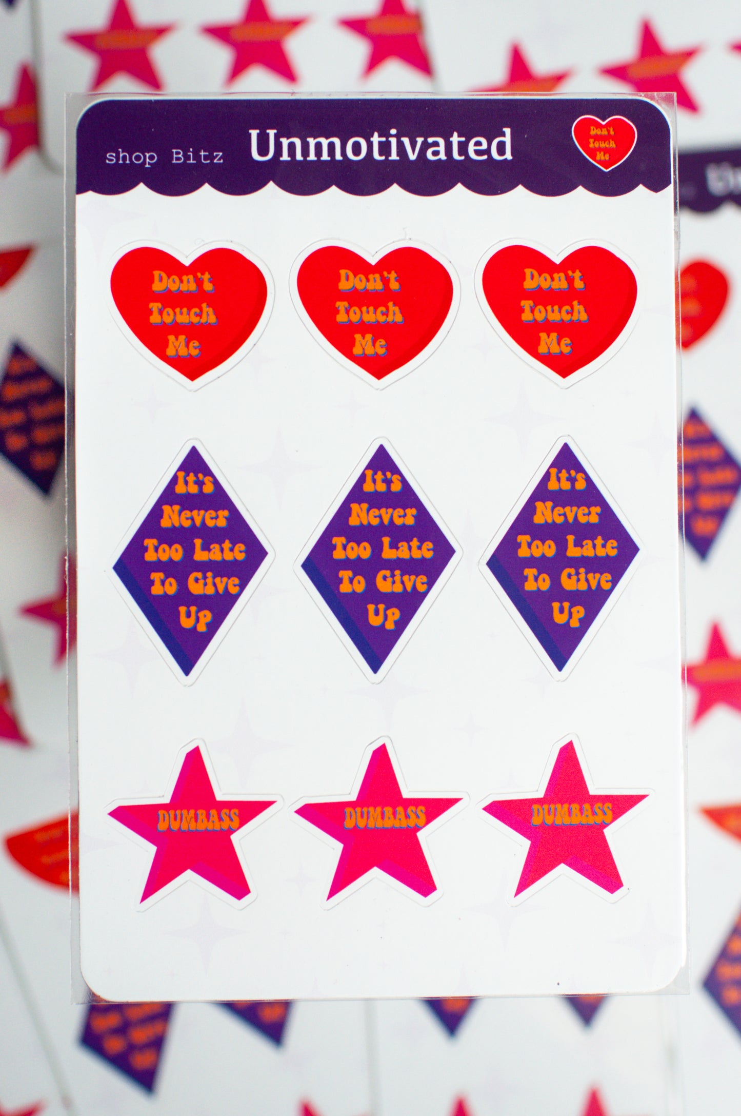Unmotivational Sticker Sheet