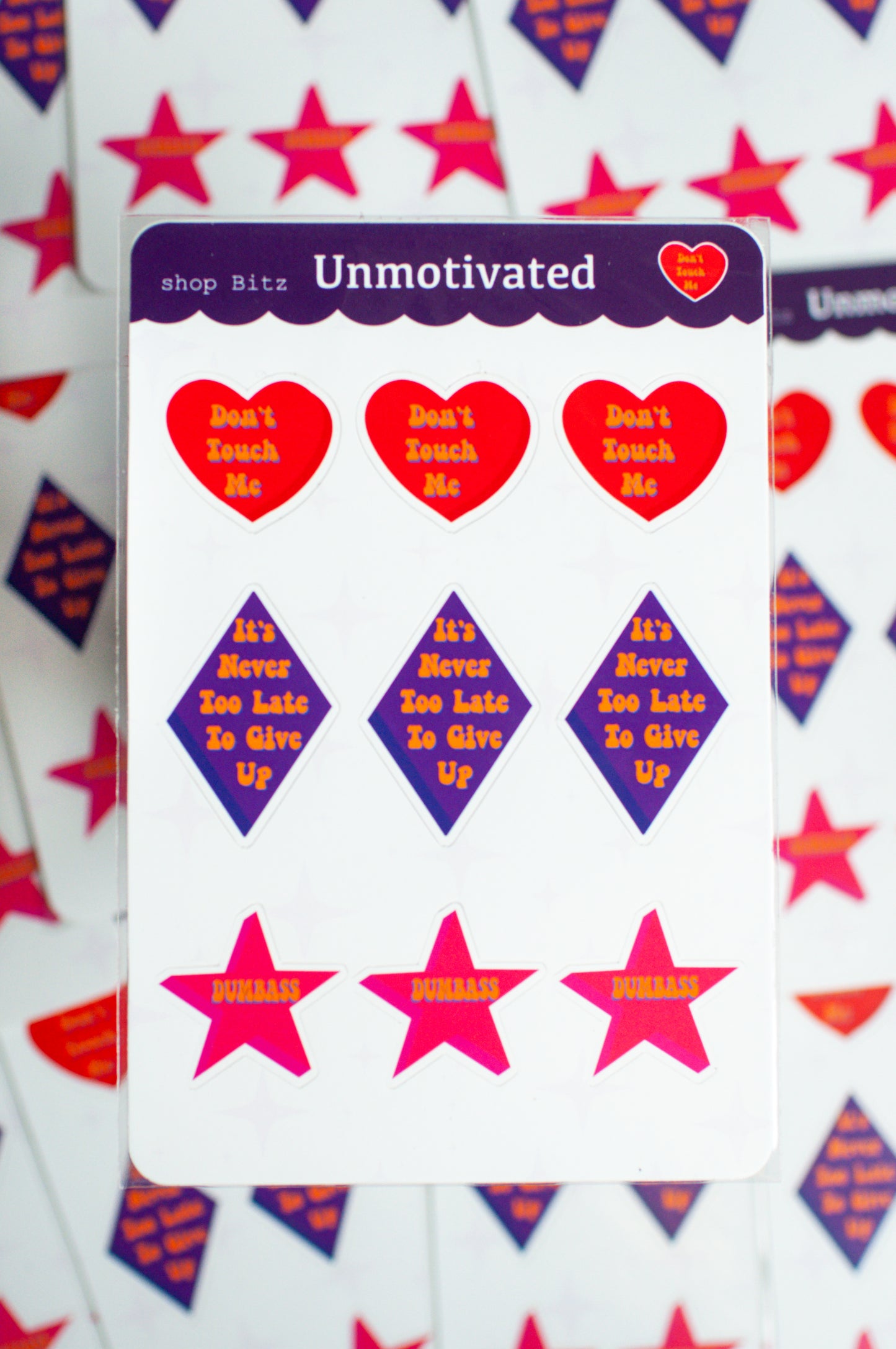 Unmotivational Sticker Sheet