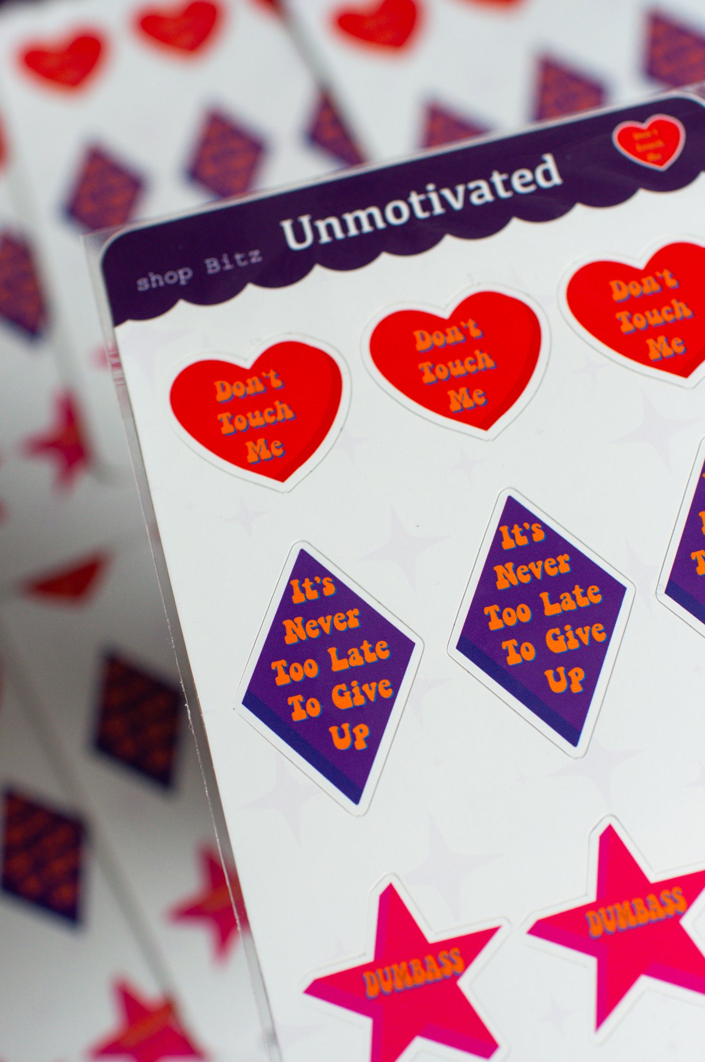 Unmotivational Sticker Sheet