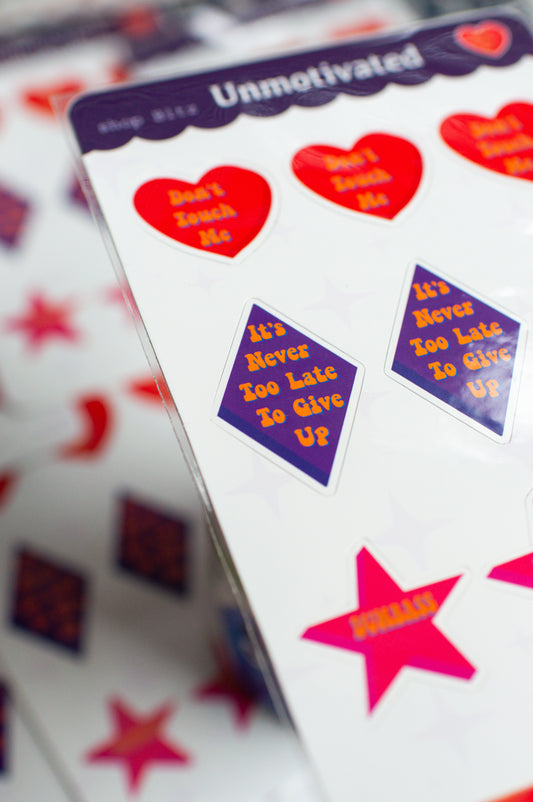 Unmotivational Sticker Sheet