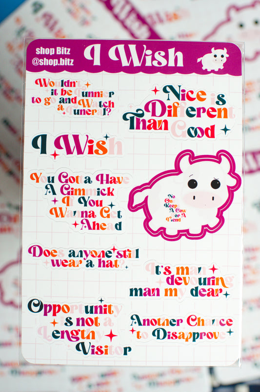I Wish Sticker Sheet