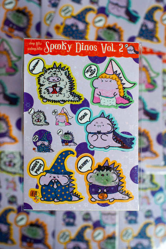 Spooky Dinos Vol 2. Sticker Sheet