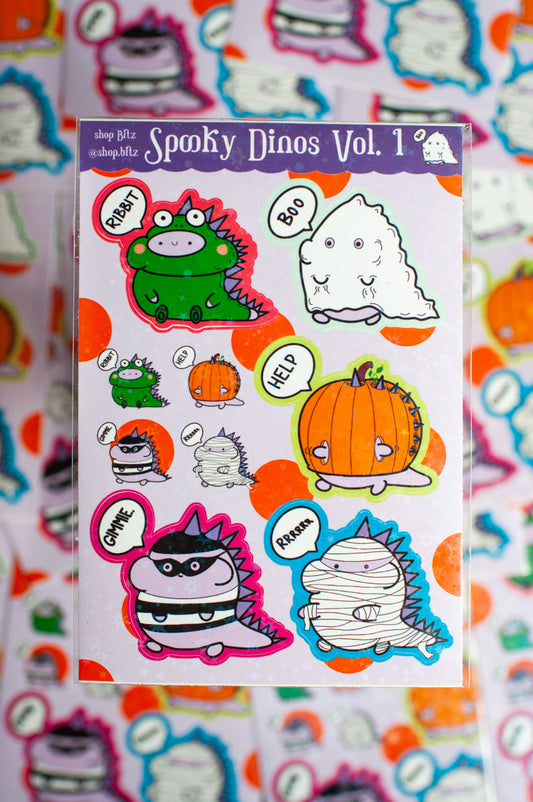 Spooky Dinos Vol 1. Sticker Sheet