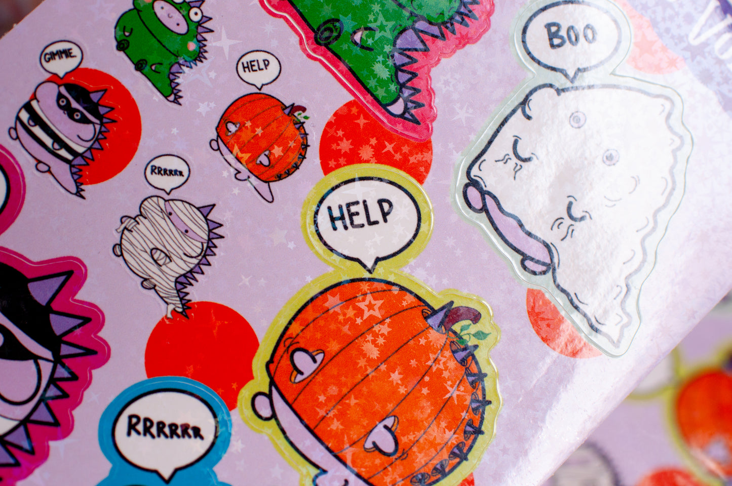 Spooky Dinos Vol 1. Sticker Sheet