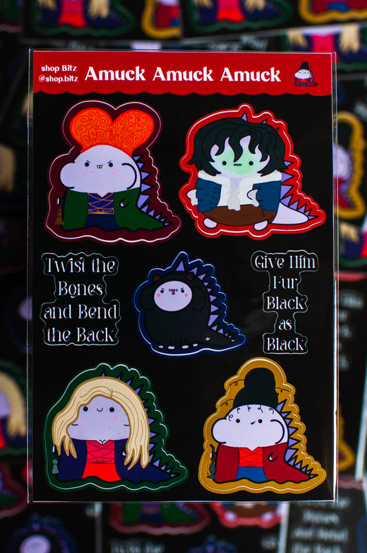 Amuck Sticker Sheet