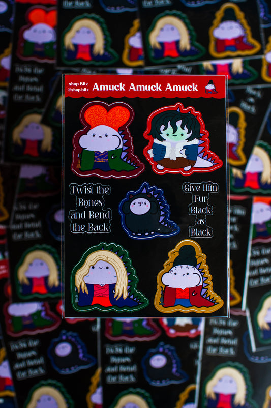 Amuck Sticker Sheet