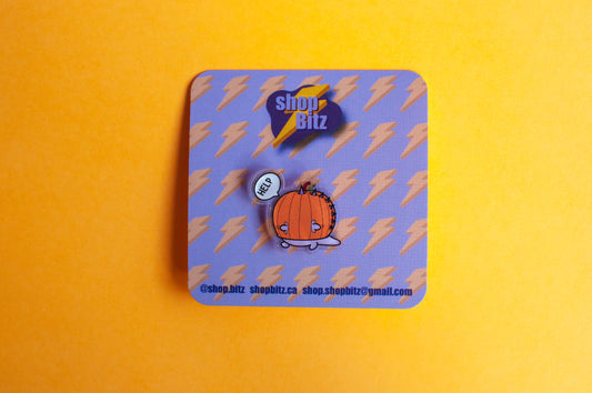 Trapped Dino Acrylic Pin