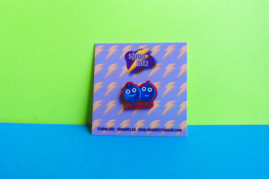 Blue Monsters Acrylic Pin
