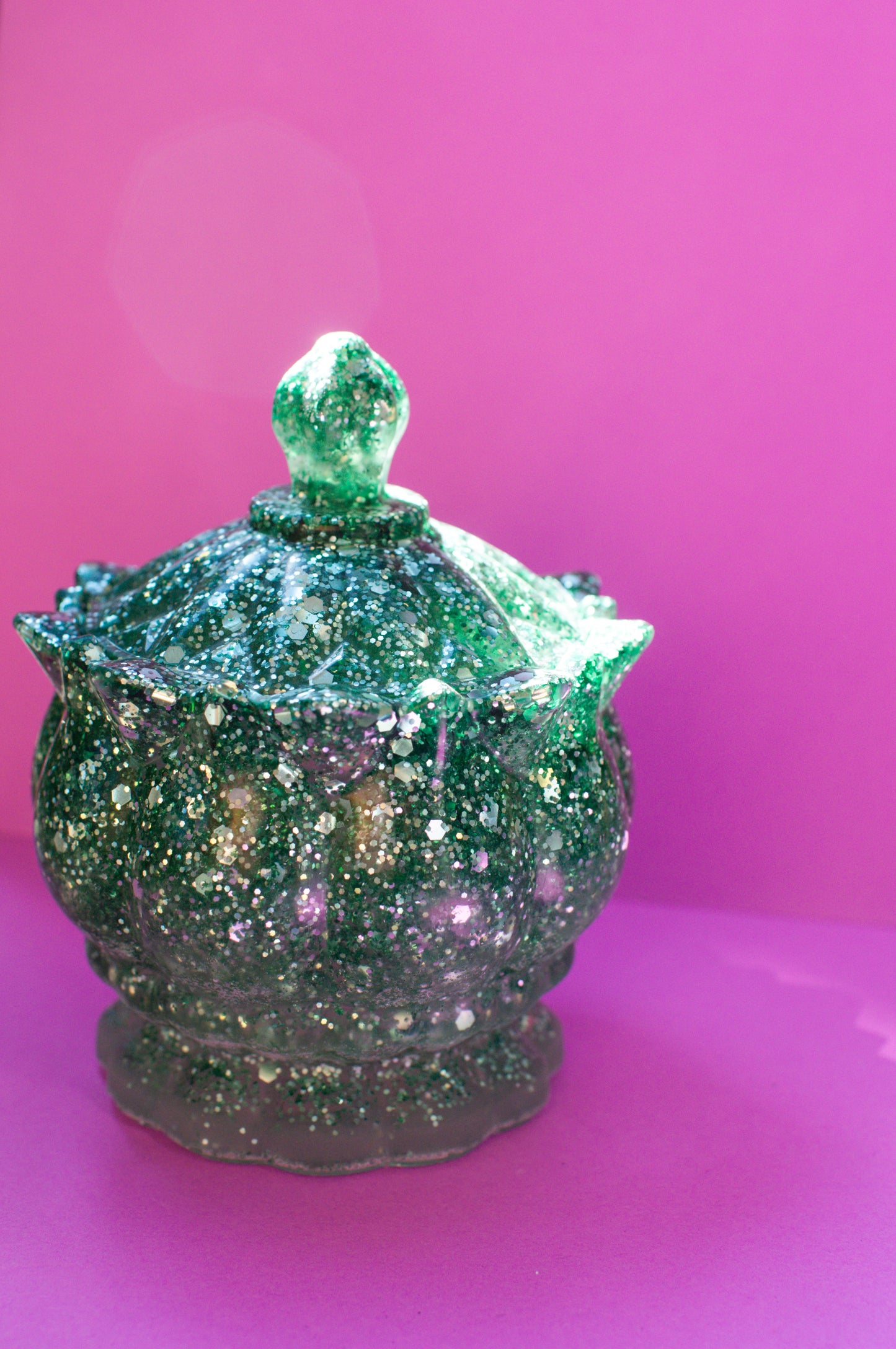 Green Glitter Jar