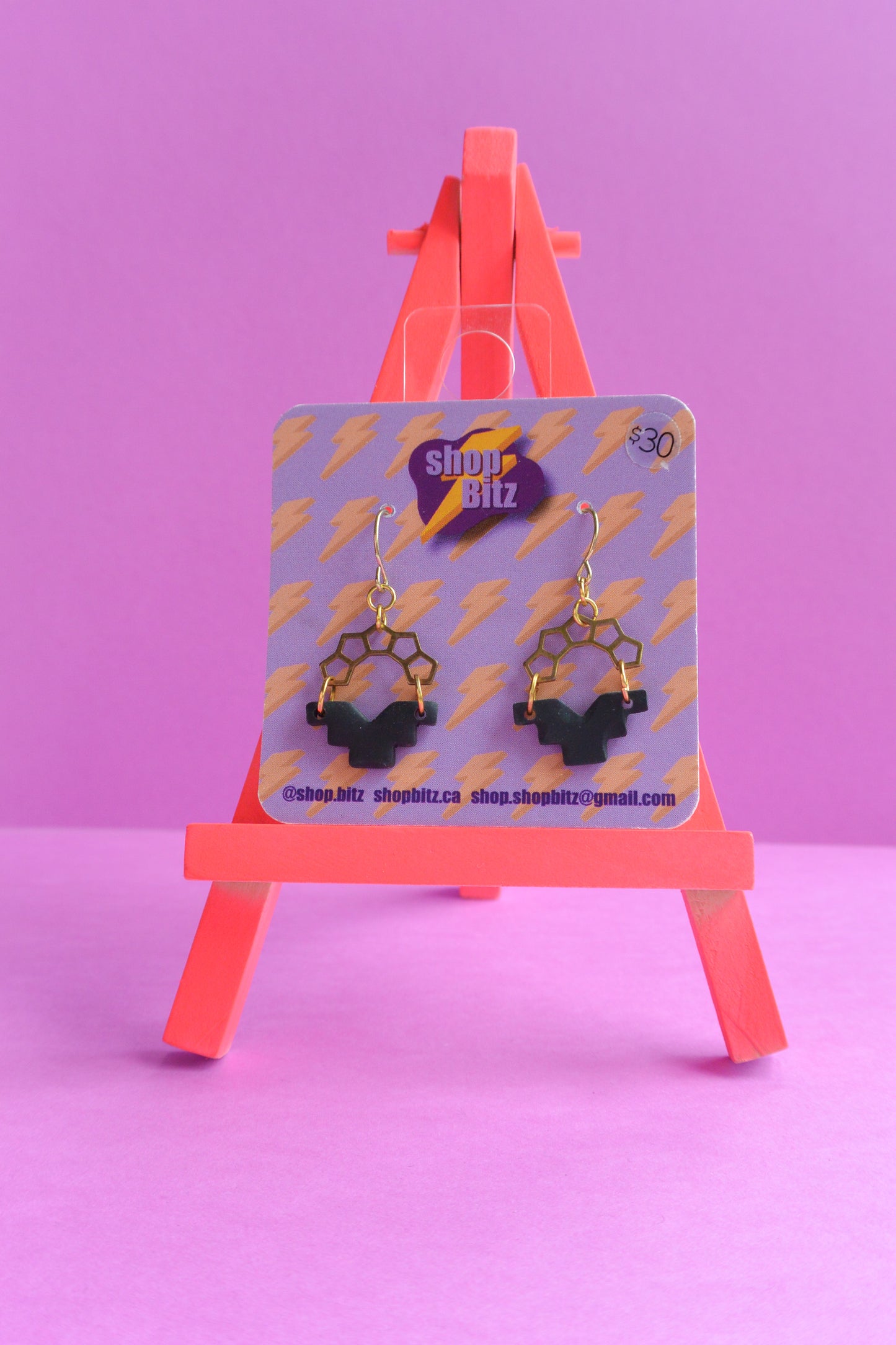 Black Honeycomb Dangles