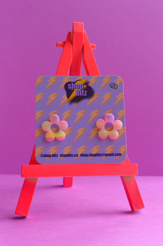 Translucent Flower Studs