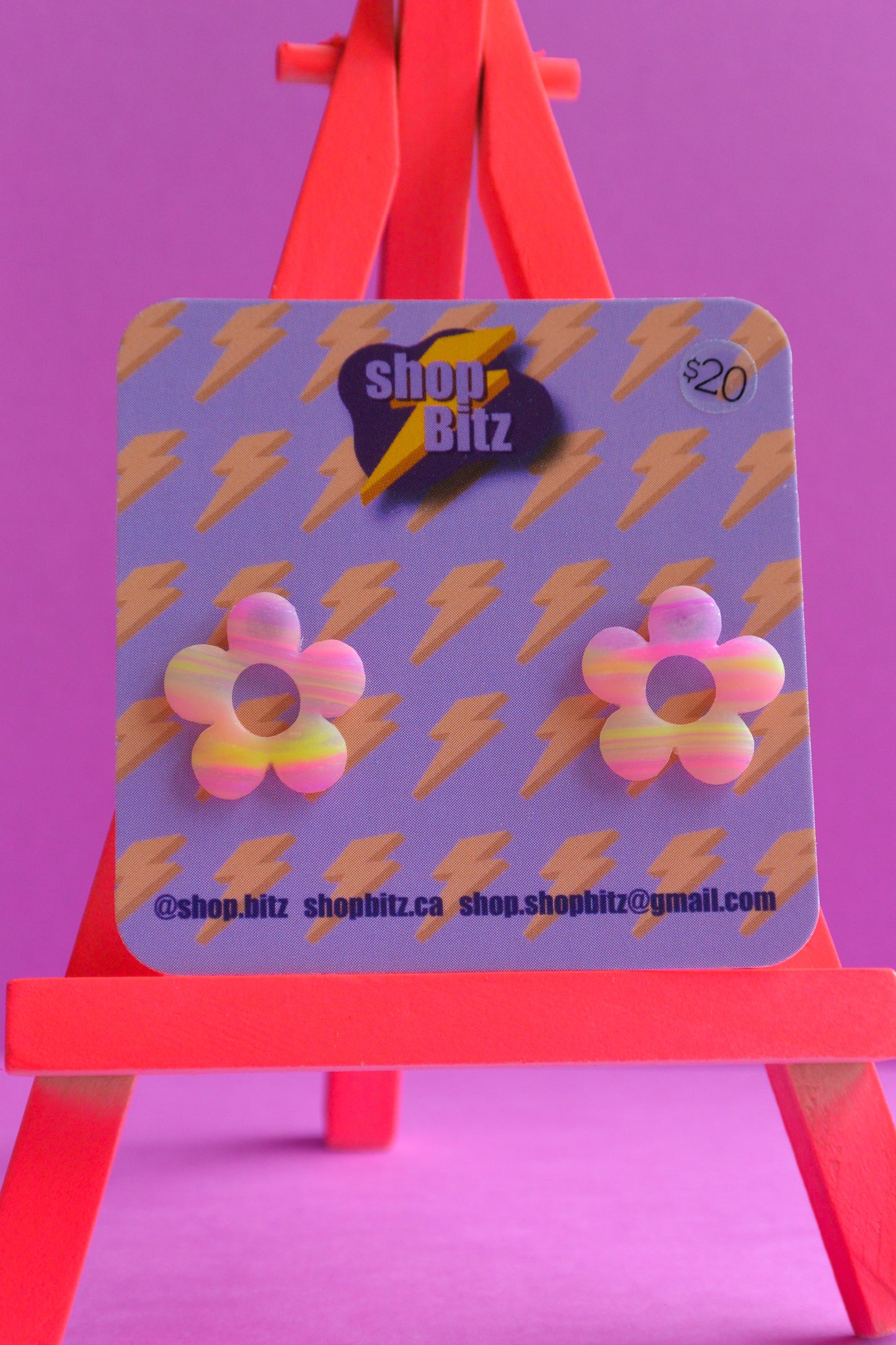 Translucent Flower Studs