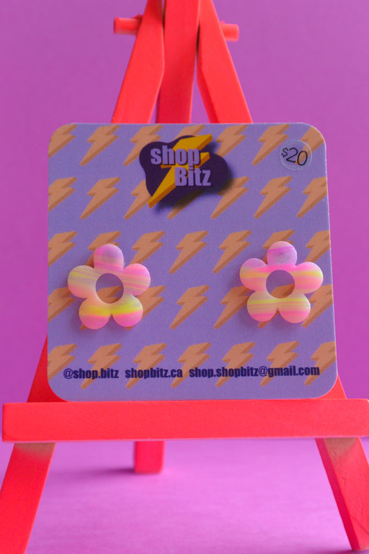 Translucent Flower Studs