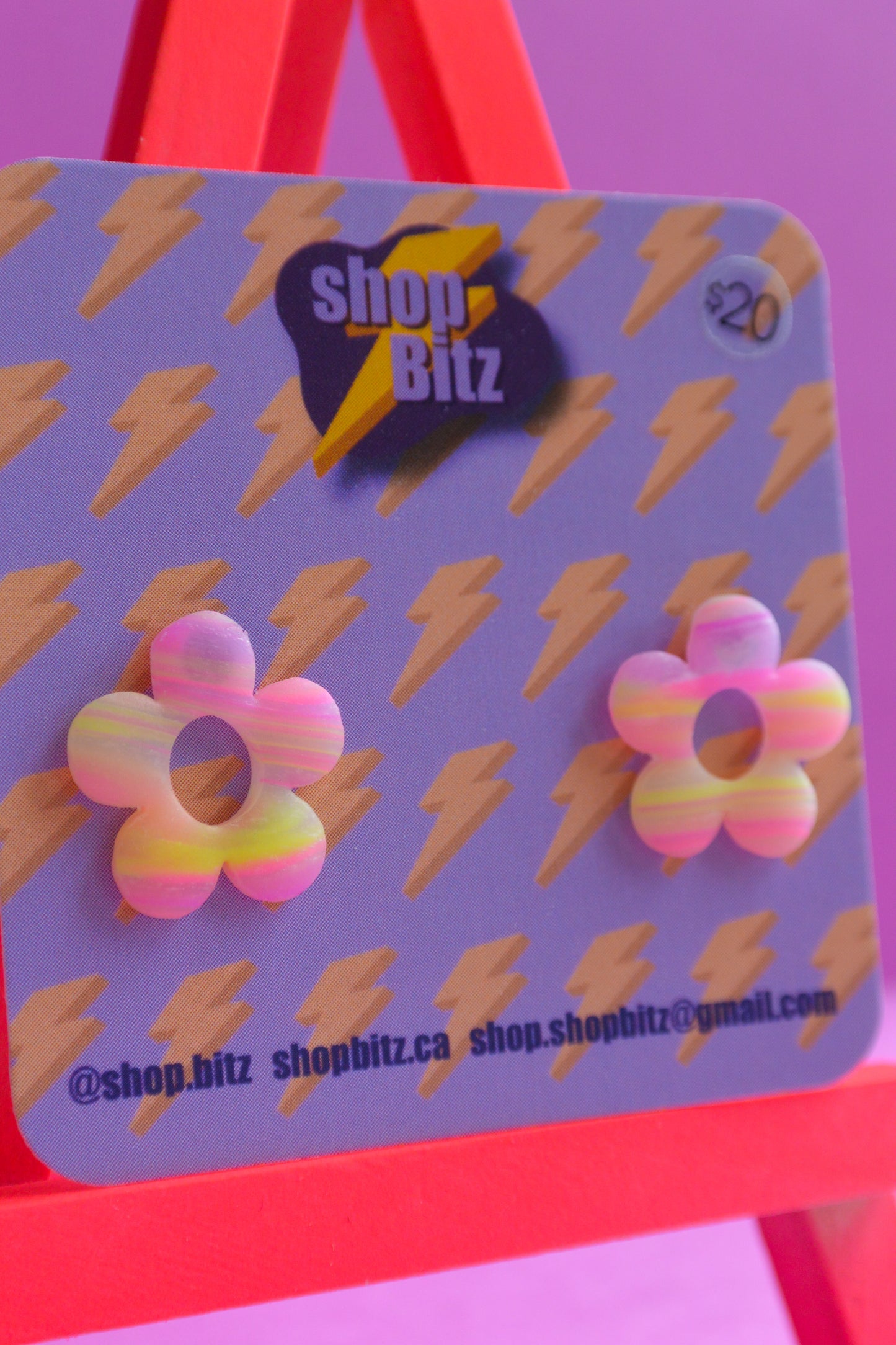 Translucent Flower Studs
