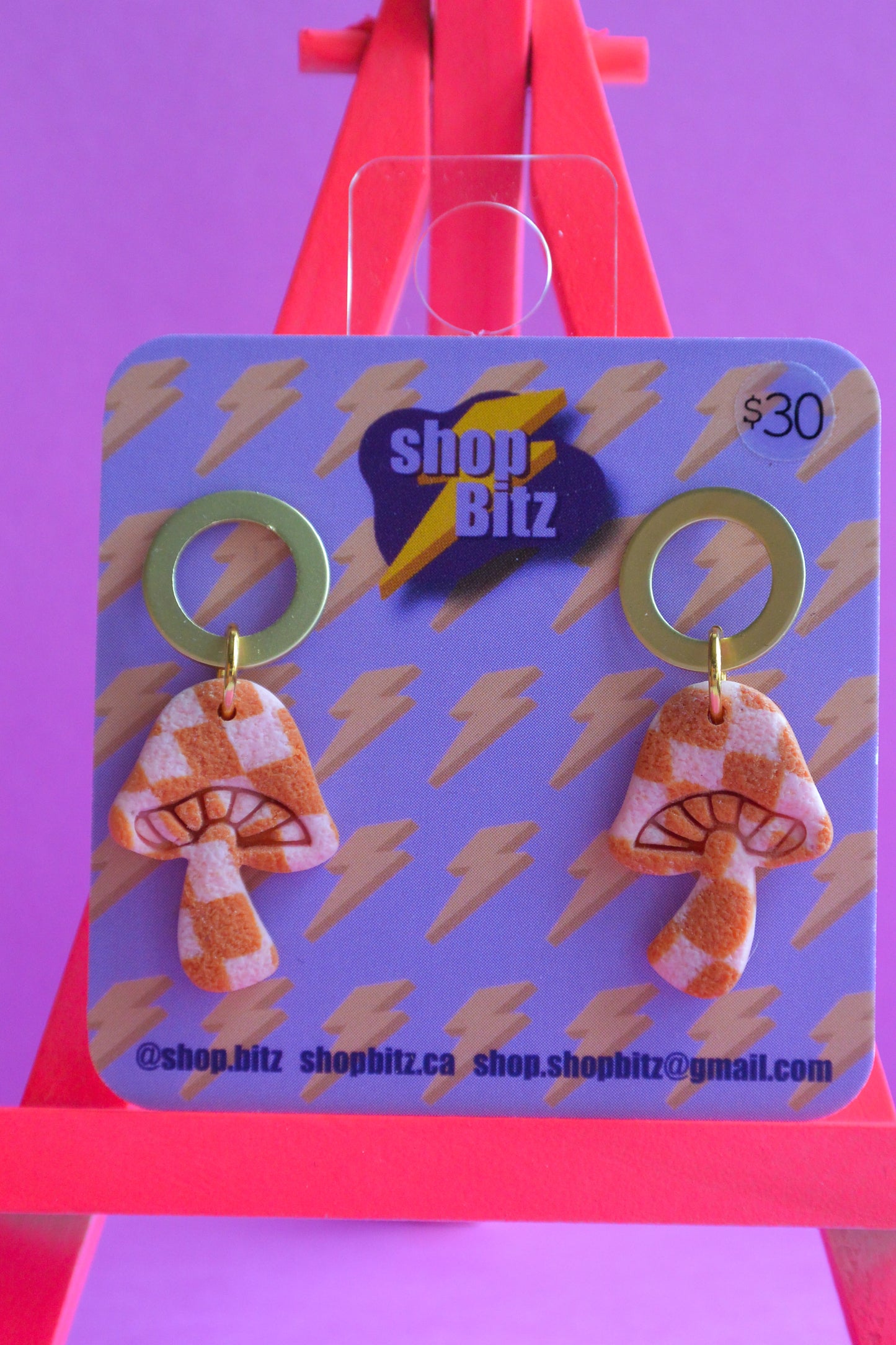 Pink Checkered Mushrooms