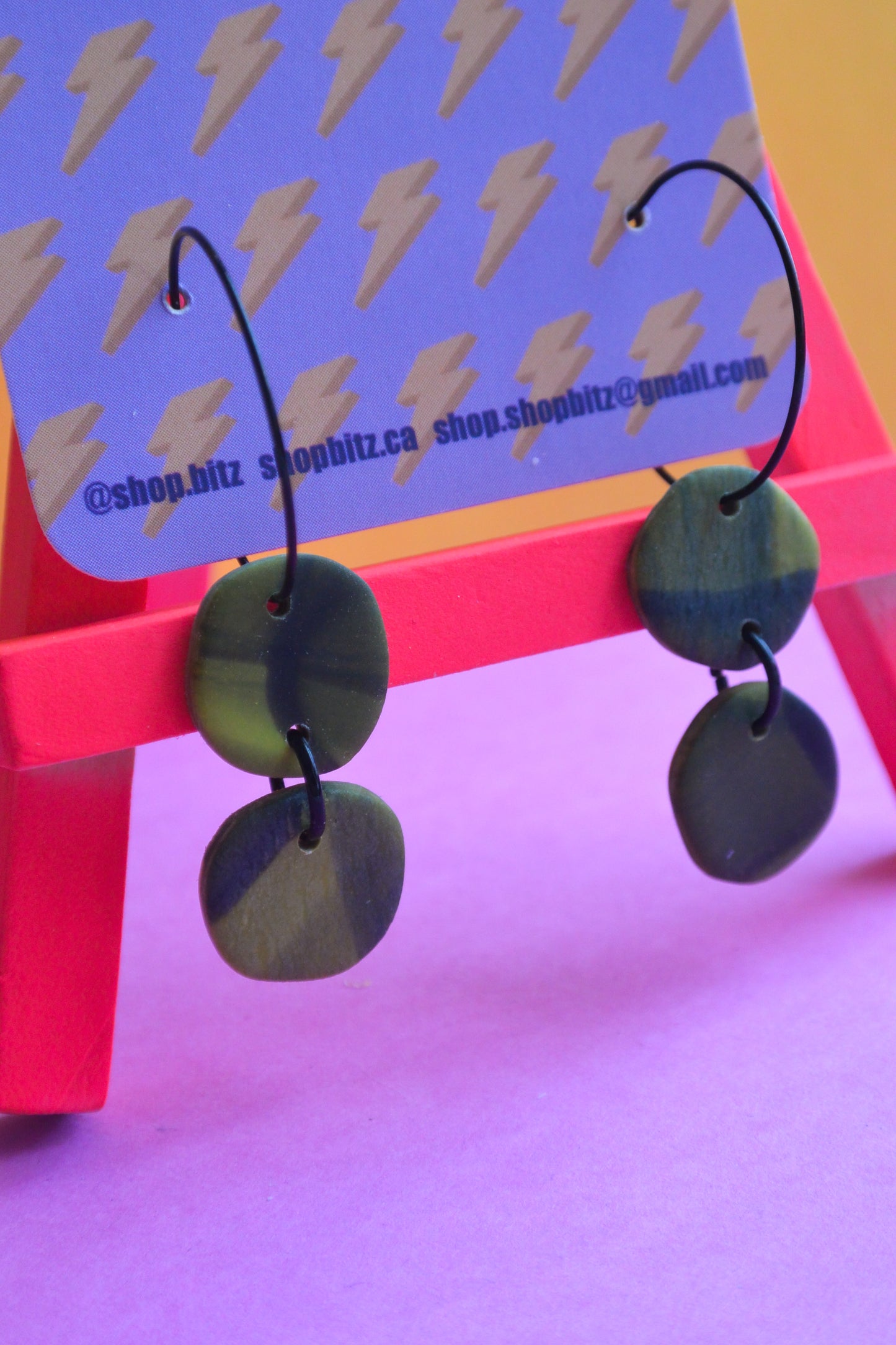 Yellow and Black Drop Circles
