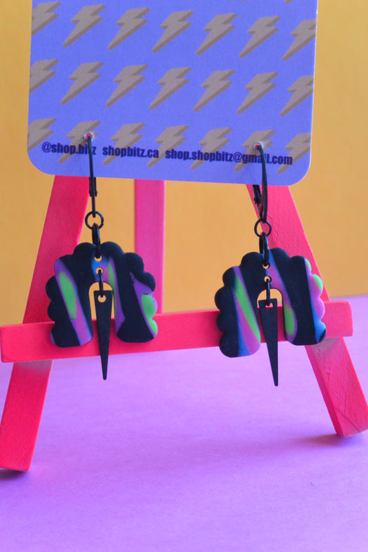 Black and Neon Dangles
