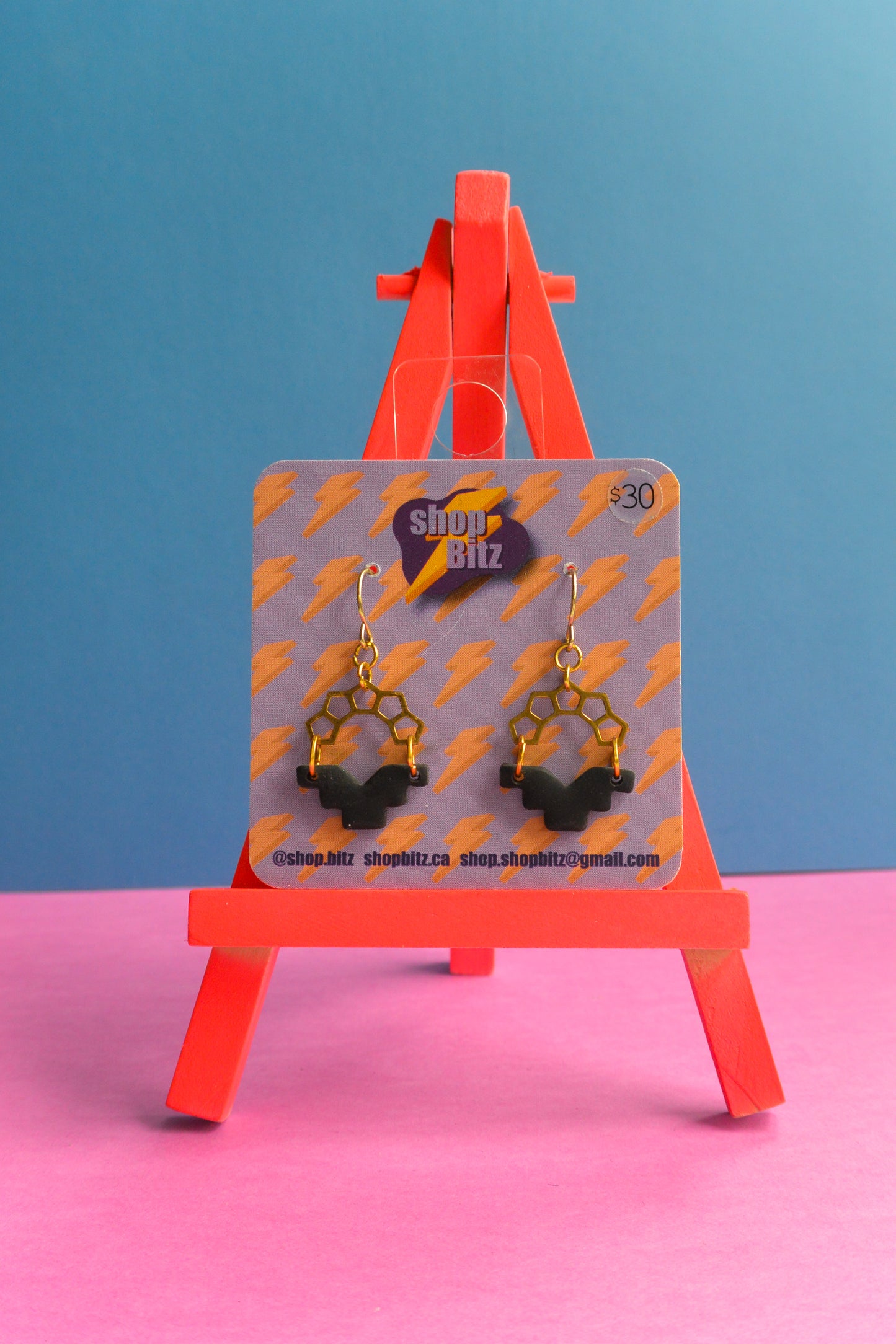 Black Honeycomb Dangles