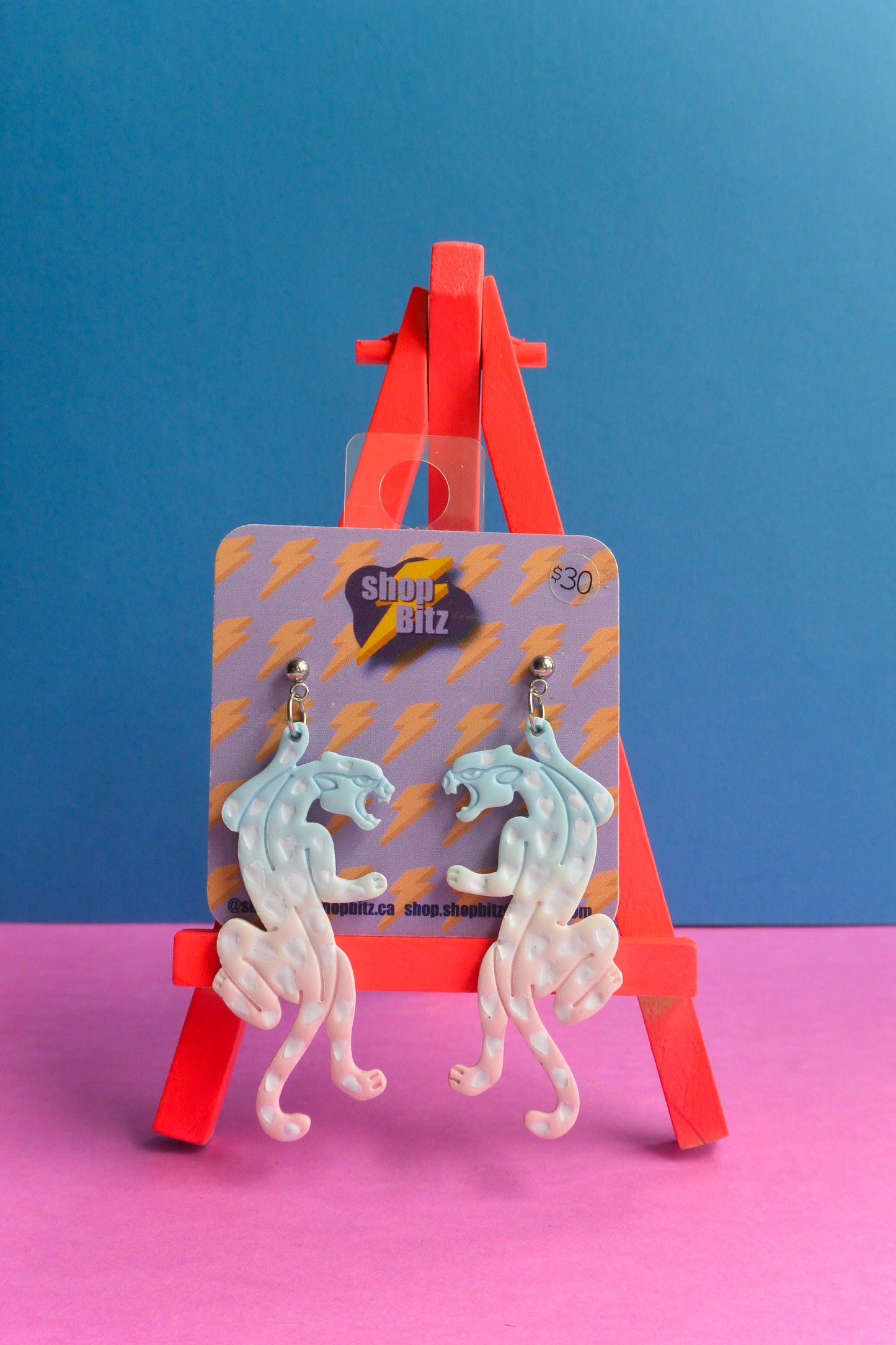 Pink Blue and White Jaguars