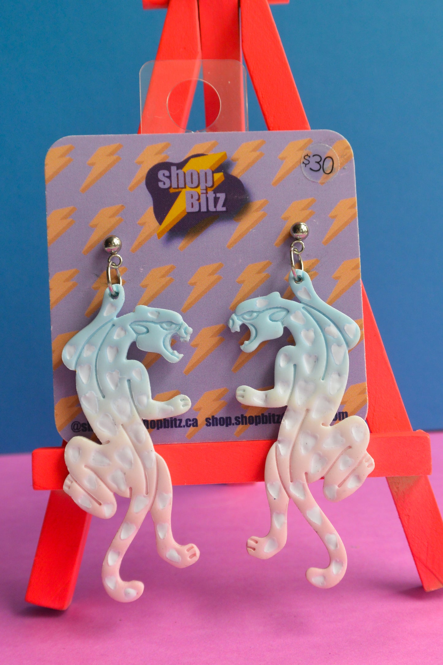 Pink Blue and White Jaguars