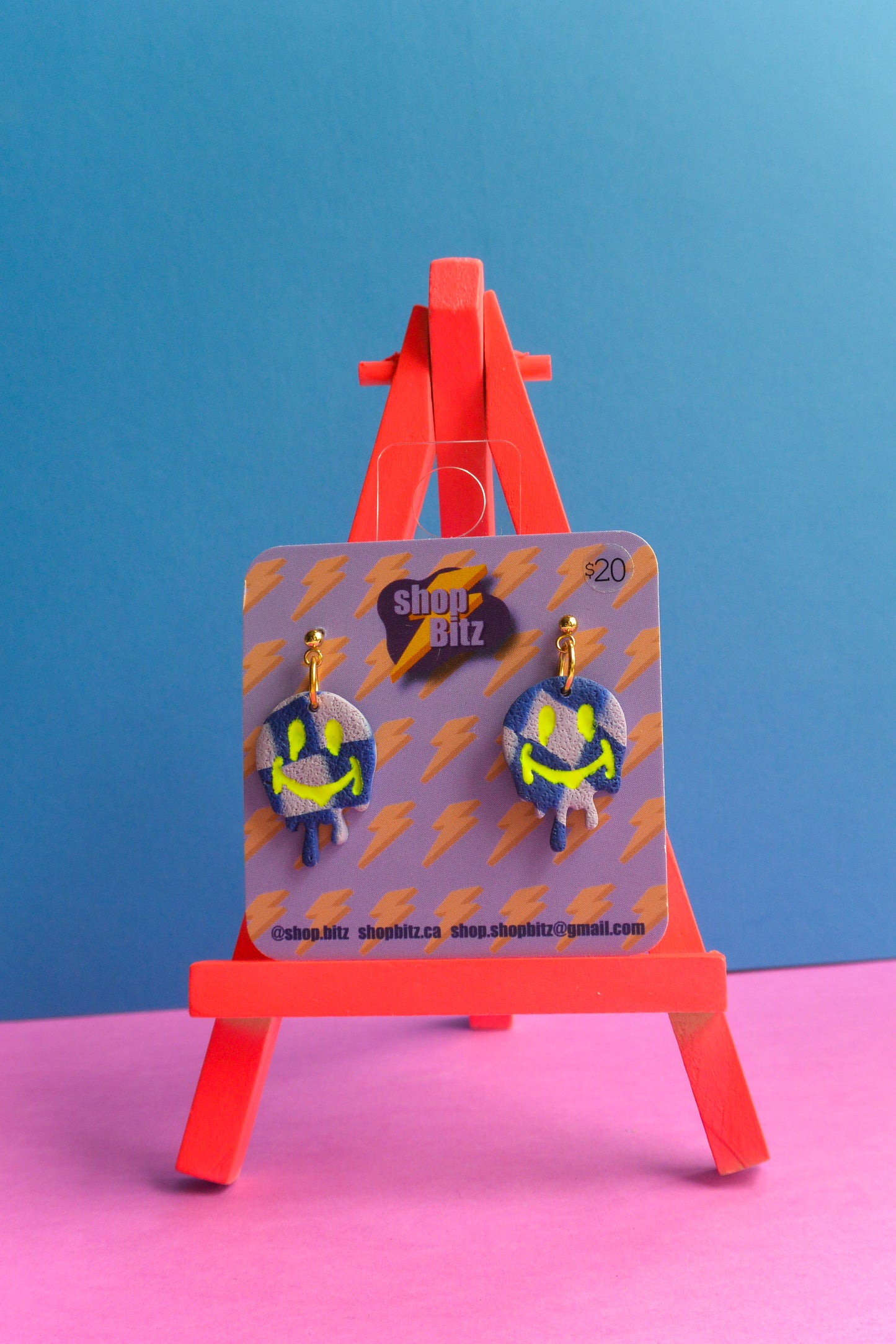 Checkered Neon Faces