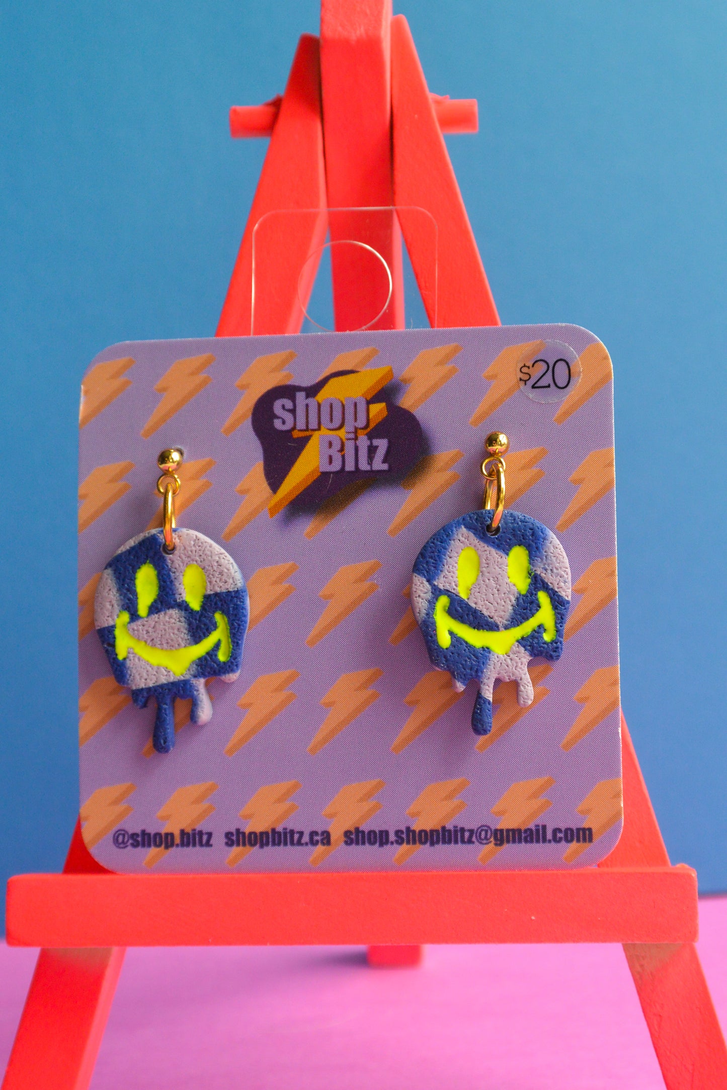 Checkered Neon Faces