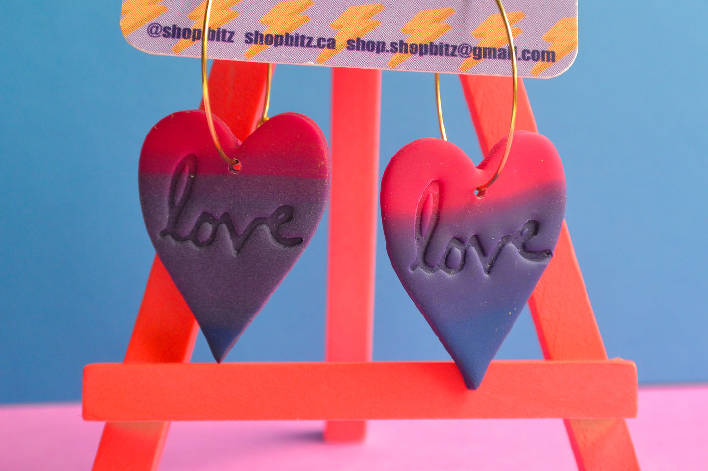 Bisexual Pride Hearts