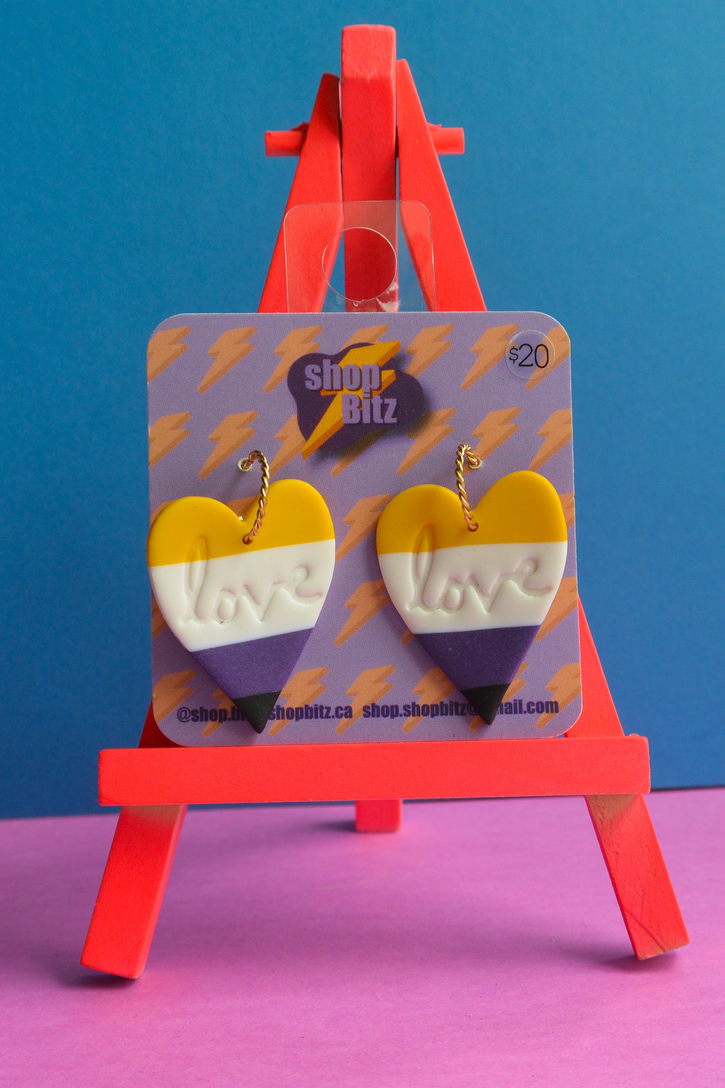 Nonbinary Pride Hearts