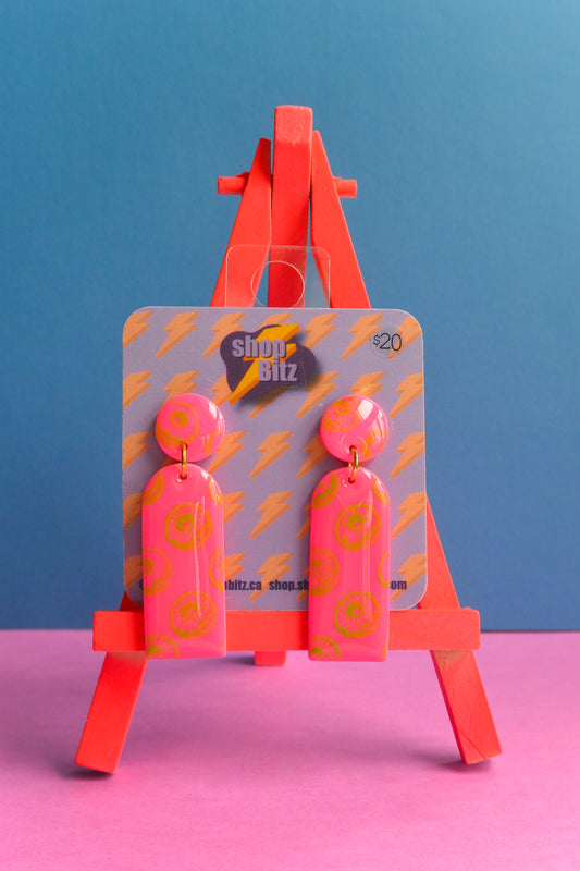 Neon Donut Dangles
