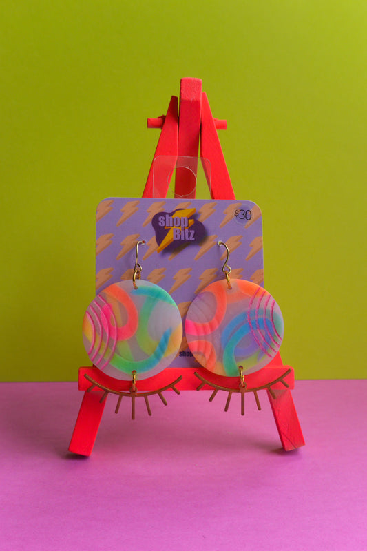 Neon Squiggle Circles