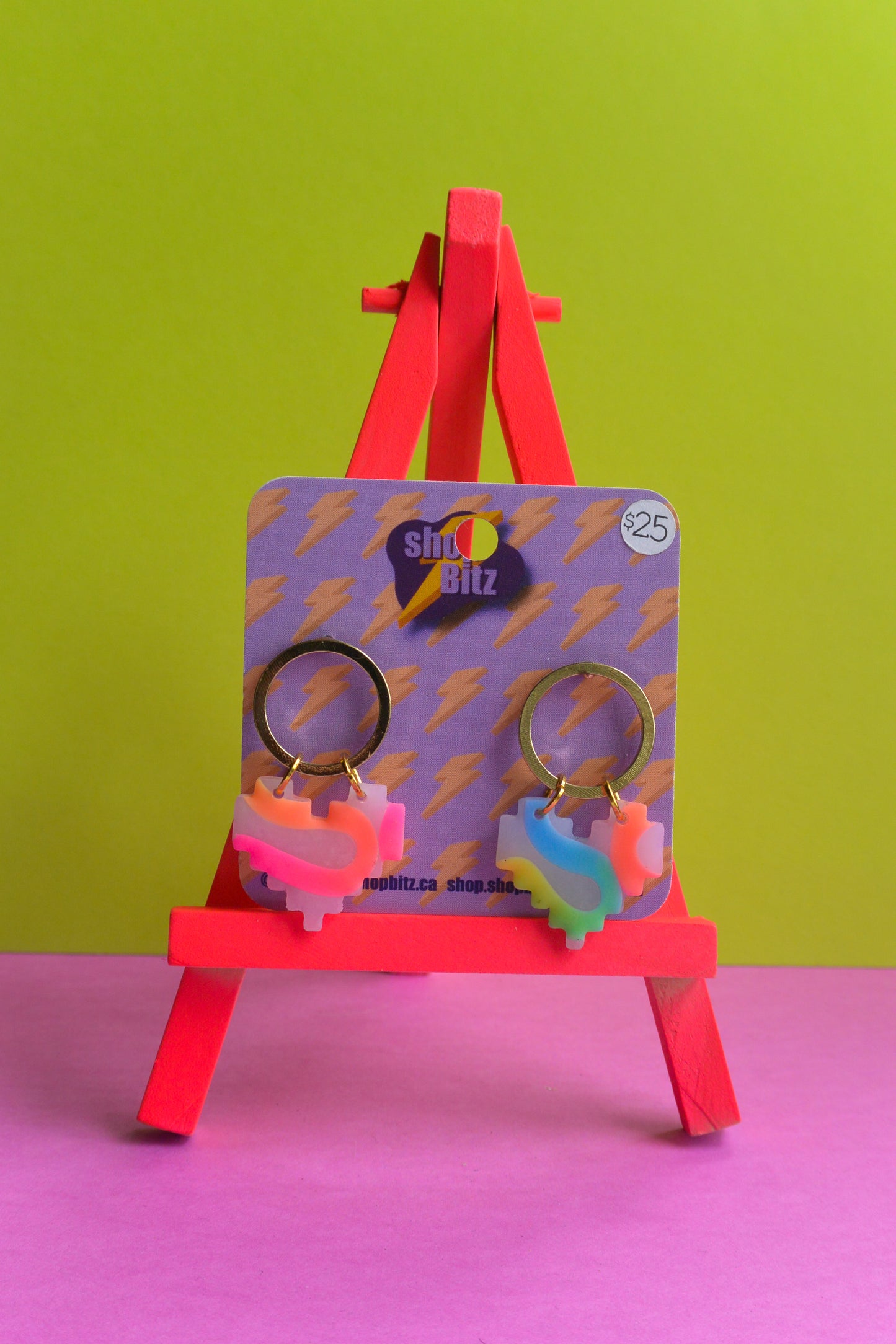 Neon Squiggle Hearts