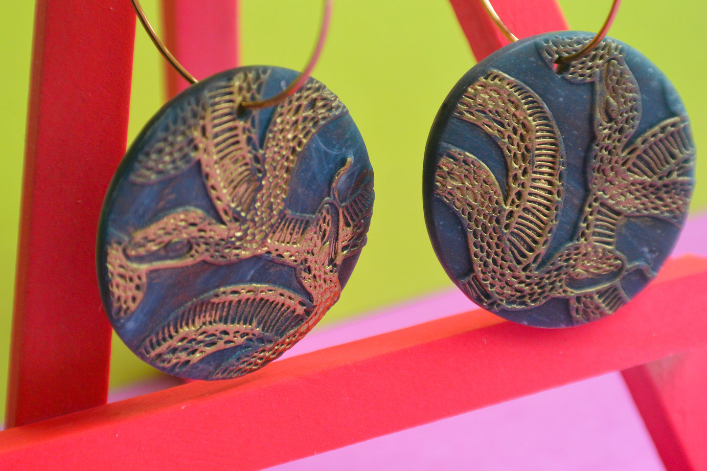 Green and Gold Snake Circles