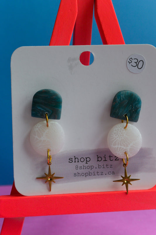 White and Green Dangles