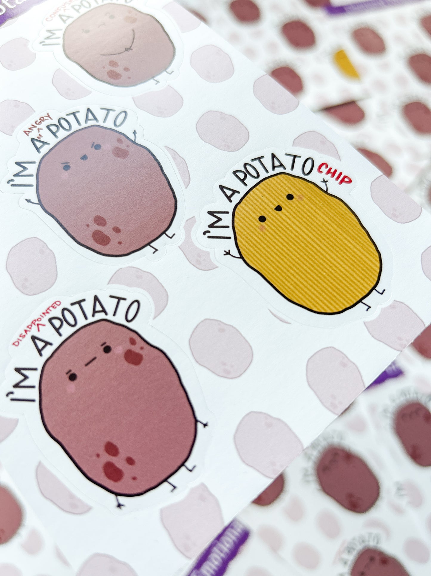 Emotional Potatoes Sticker Sheet