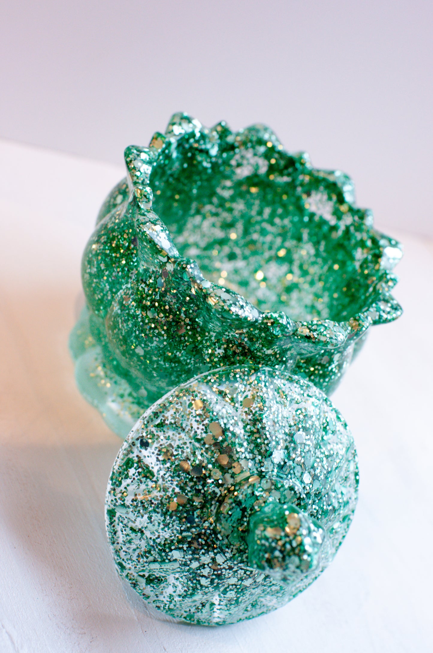 Green Glitter Jar