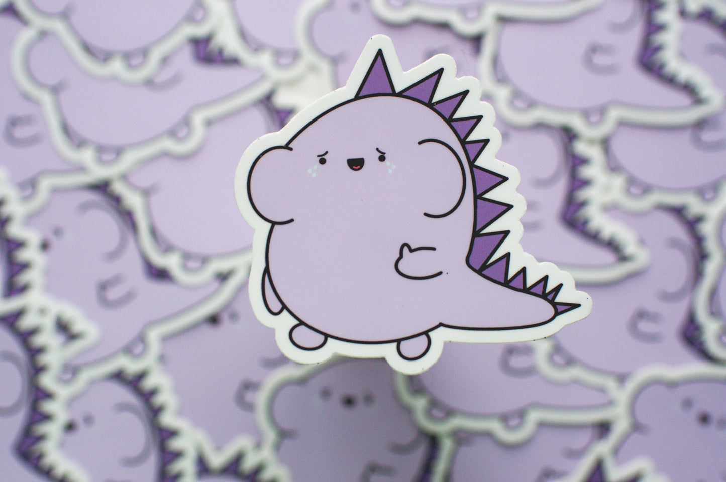Crying Dino Vinyl Sticker