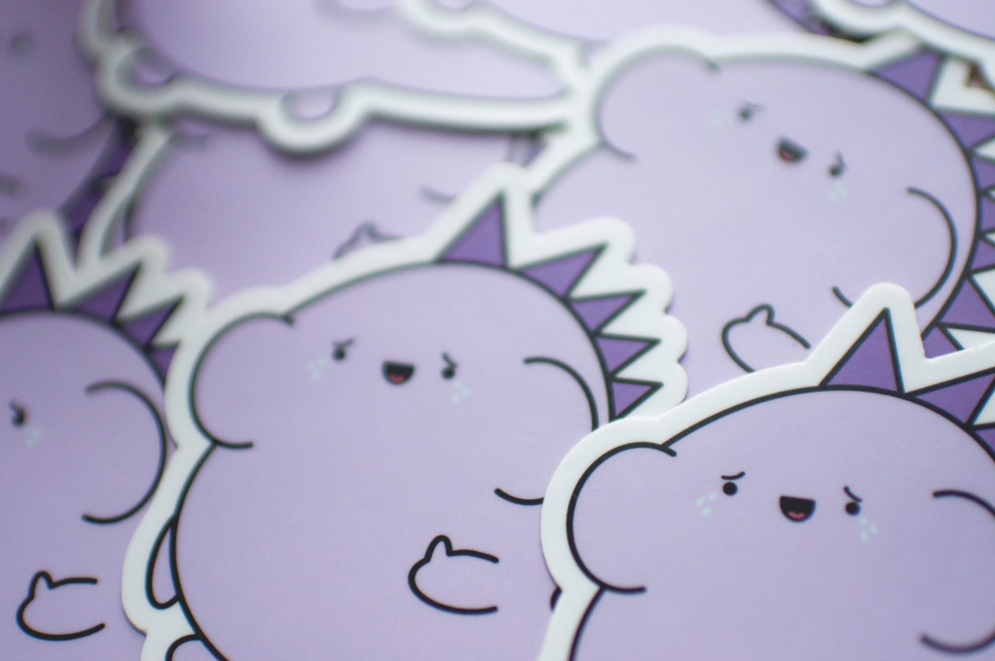 Crying Dino Vinyl Sticker