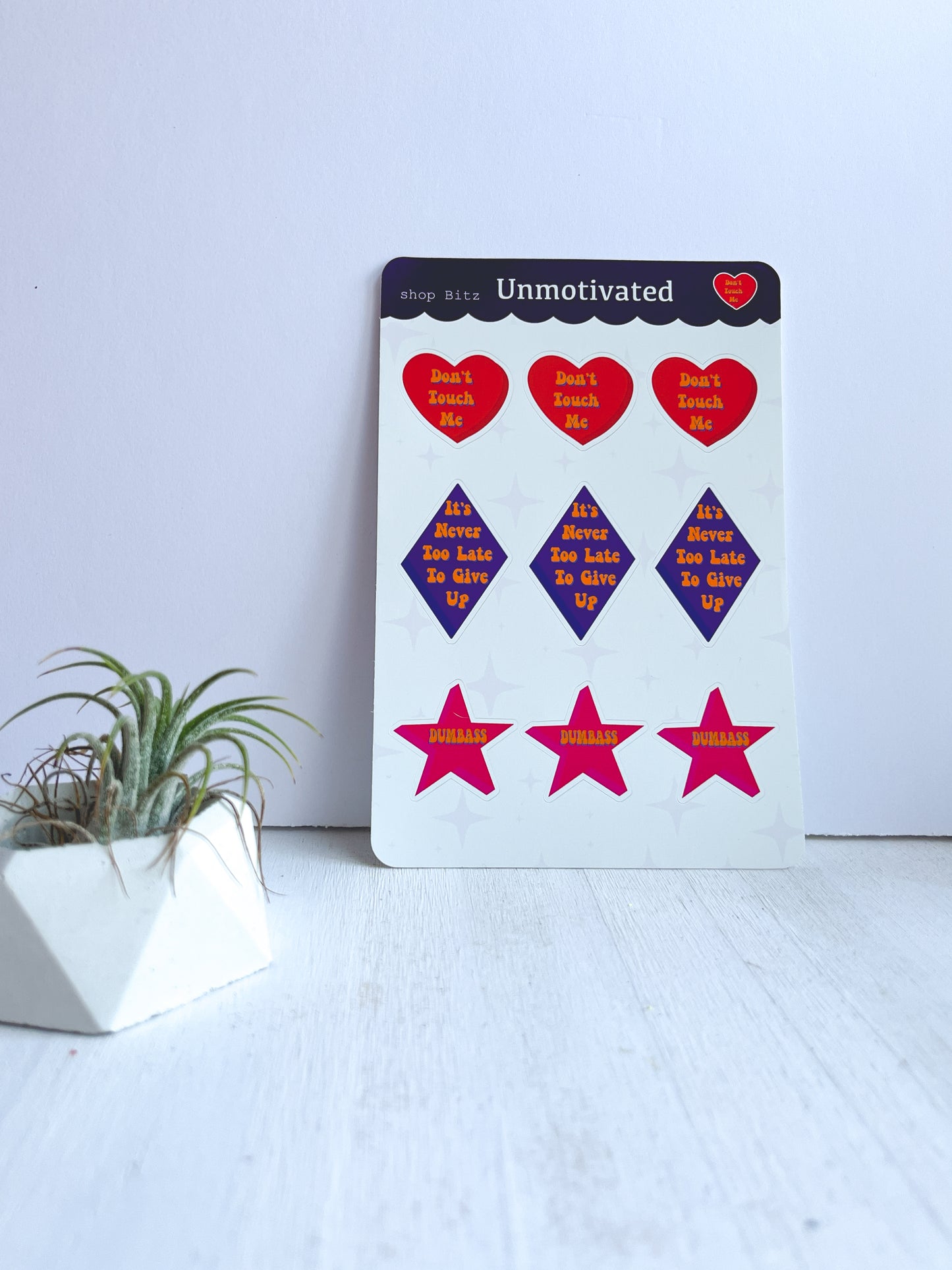 Unmotivational Sticker Sheet