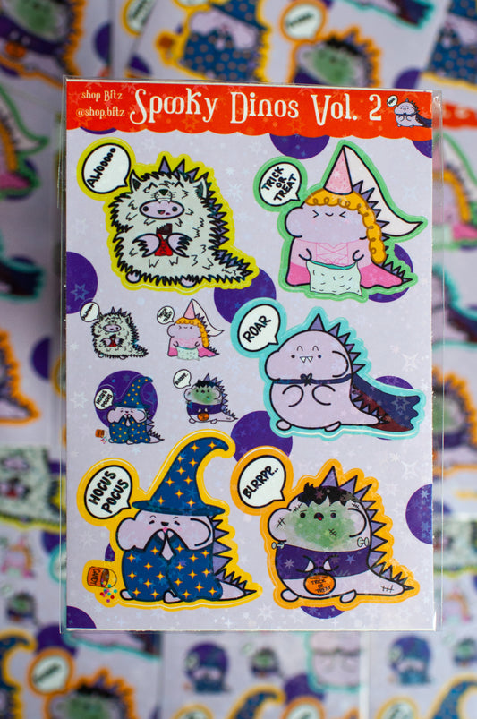 Spooky Dinos Vol 2. Sticker Sheet