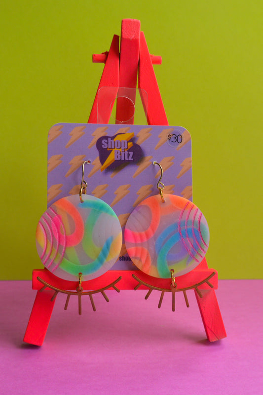 Neon Squiggle Circles