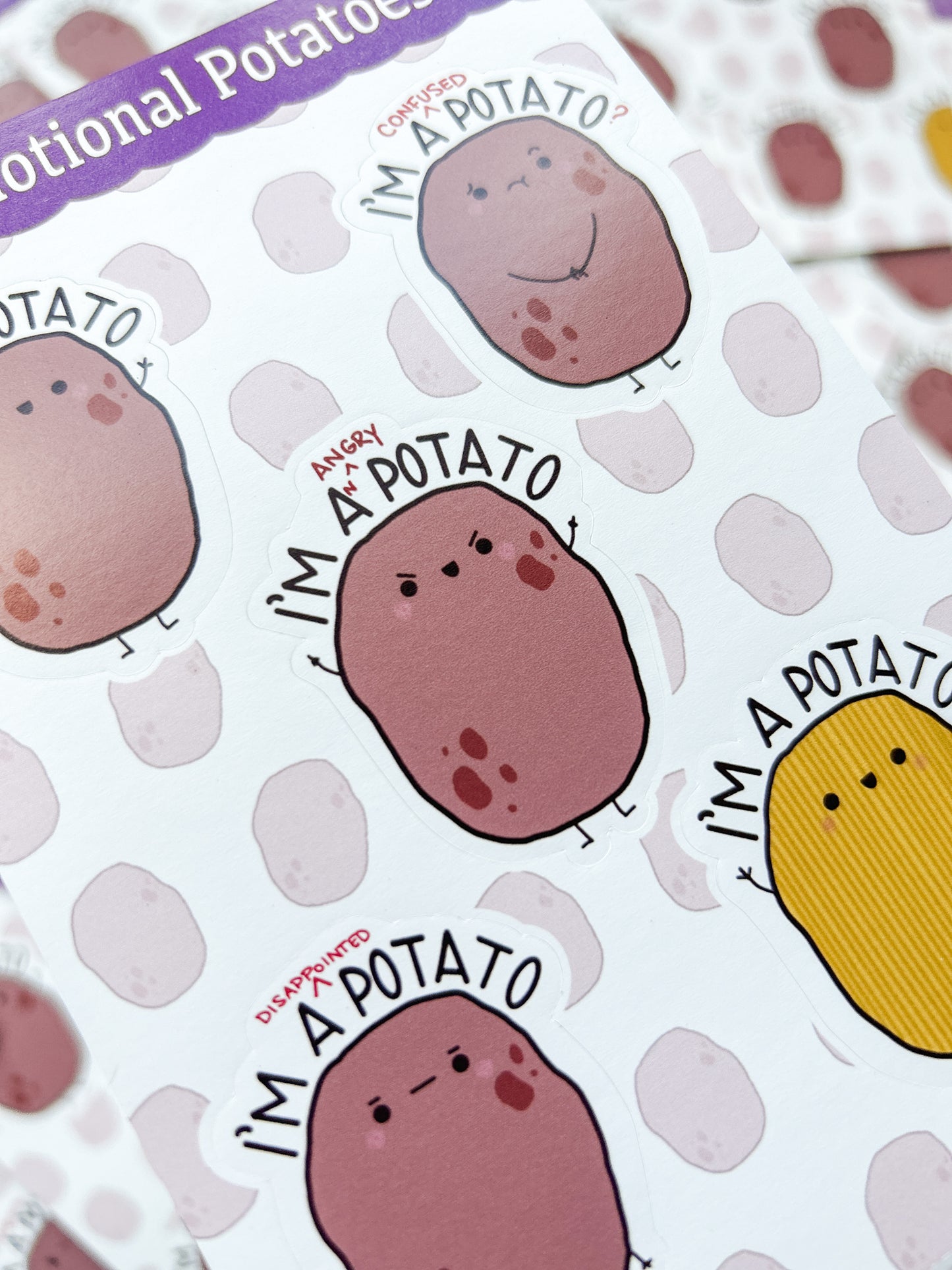 Emotional Potatoes Sticker Sheet