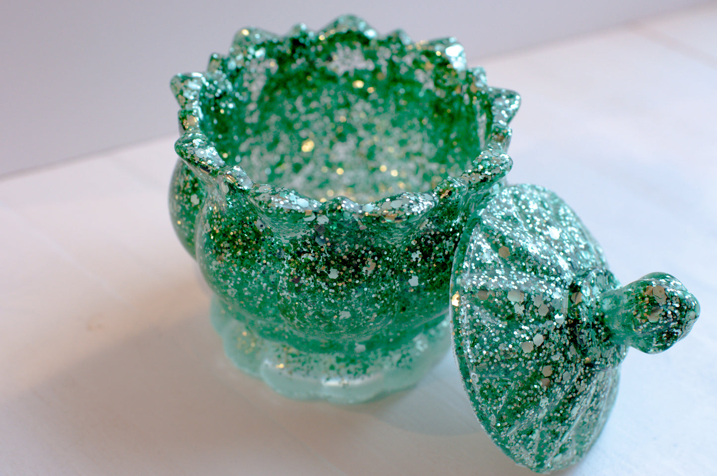 Green Glitter Jar